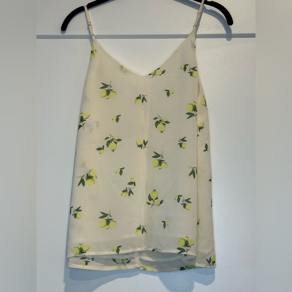 Lemon Print Sleeveless Top